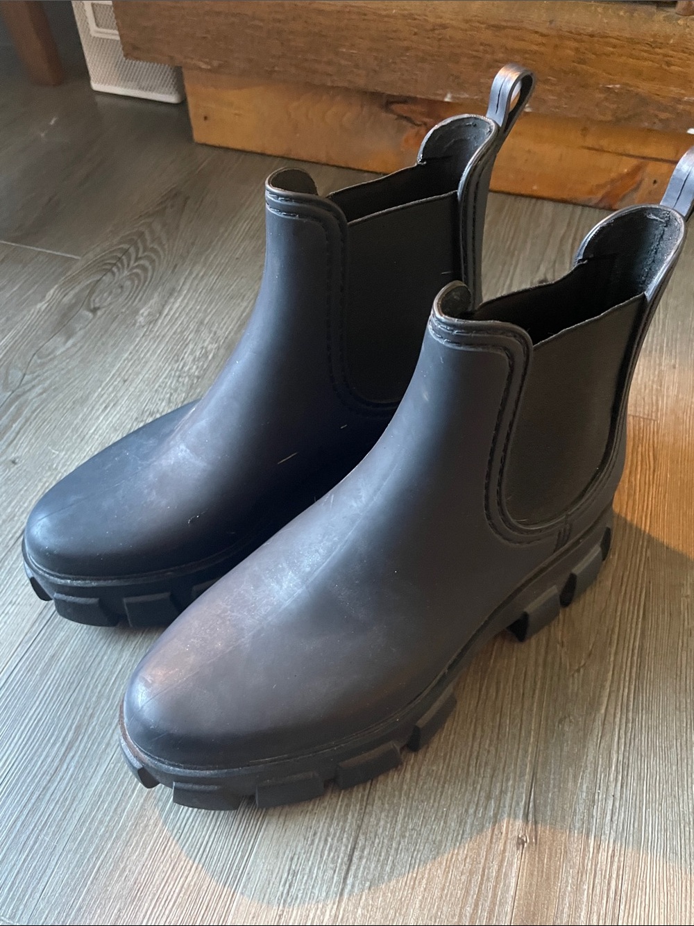 Jeffrey Campbell Black Rubber Boots for Women